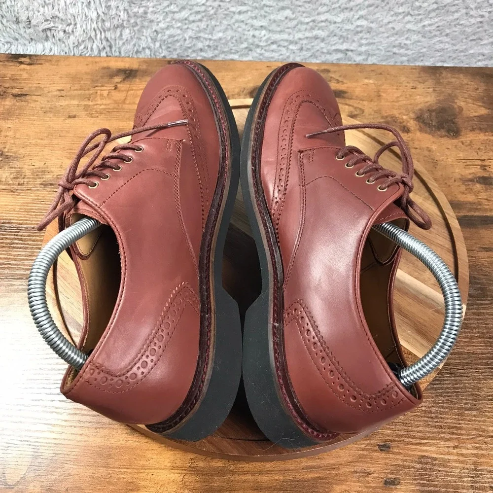 Cole Haan Wingtip Oxford‎ Mens 8.5M Brogue Brown Leather Derby Dress Shoes